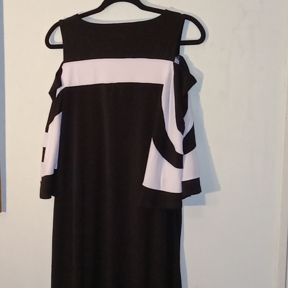 Draped Sleeve Cold Shoulder Dress - Picture 7 of 7